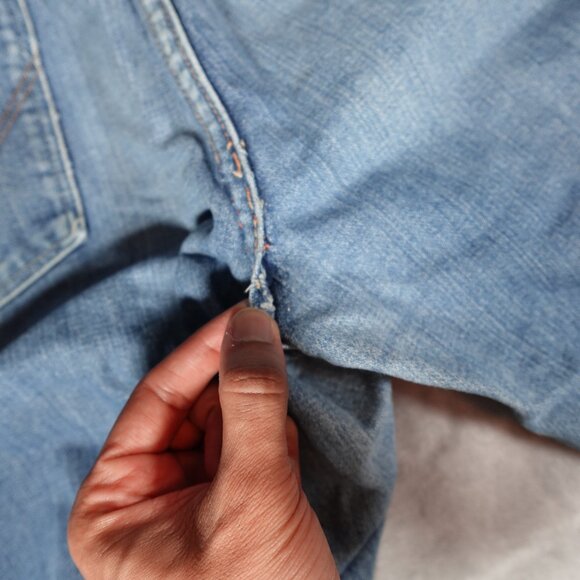 Vintage Wrangler Denim Cut Off Shorts Mens 34 (Fits 32x11) Western USA Made 60s - Picture 8 of 12